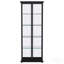 Vitrine noire à 4 tablettes