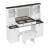 Farmhouse Vanity Desk with Mirror and LED Lights,Cushion Stool