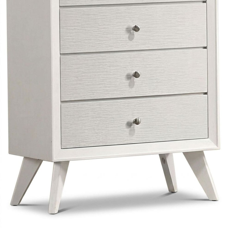 Commode à 5 tiroirs de 30,37 po de large blanc