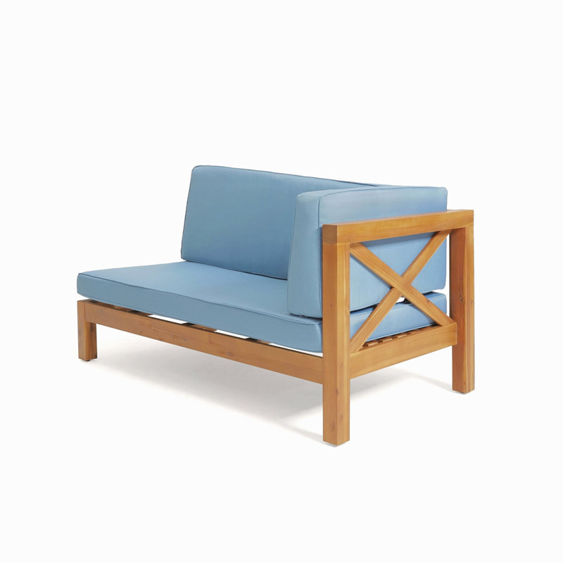 BANC D'ANGLE EN X, Bleu