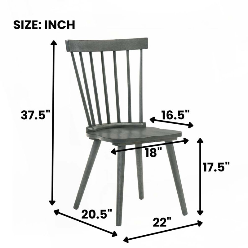 Chaise de salle à manger Farmhouse, Gris