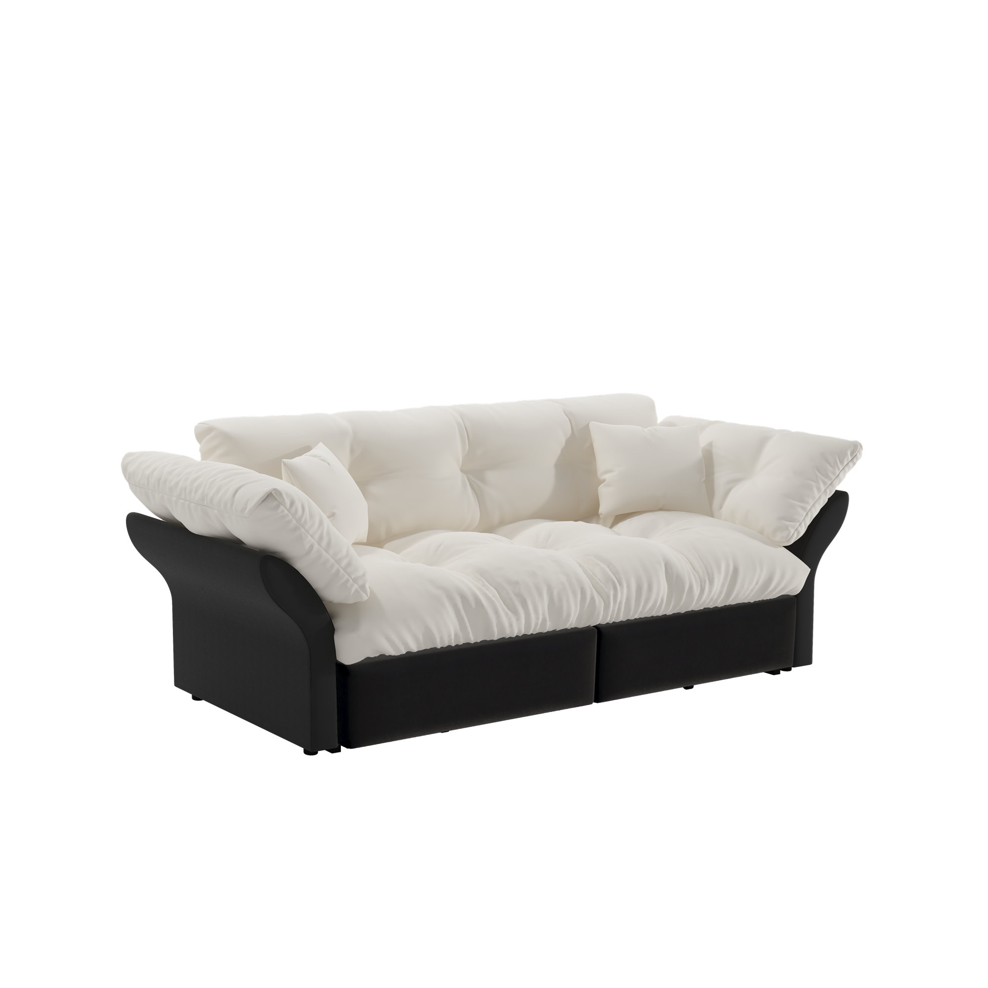 Latitude Run® Pull Out Sofa Bed, 3-in-1 Convertible Sleeper Tufted Sofa ...