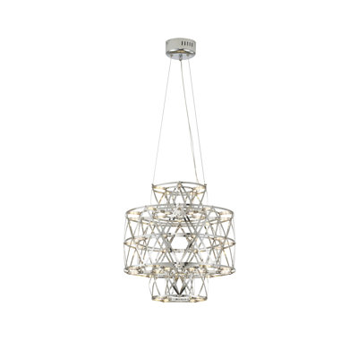 Modern 40-Light LED 3 Tier Chandelier 