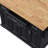 54inch Large Kitchen Island with Rubber Wood Drop Leaf, Embossed Texture Rolling Kitchen Cart on 4 Wheels with 4 Doors and 3 Drawers, Kitchen Island with Storage for Kitchen, Dining Room-129764686