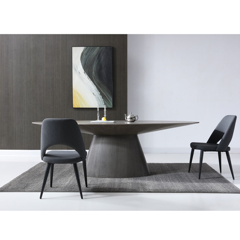 Alesha Oval Dining Table, Grey
