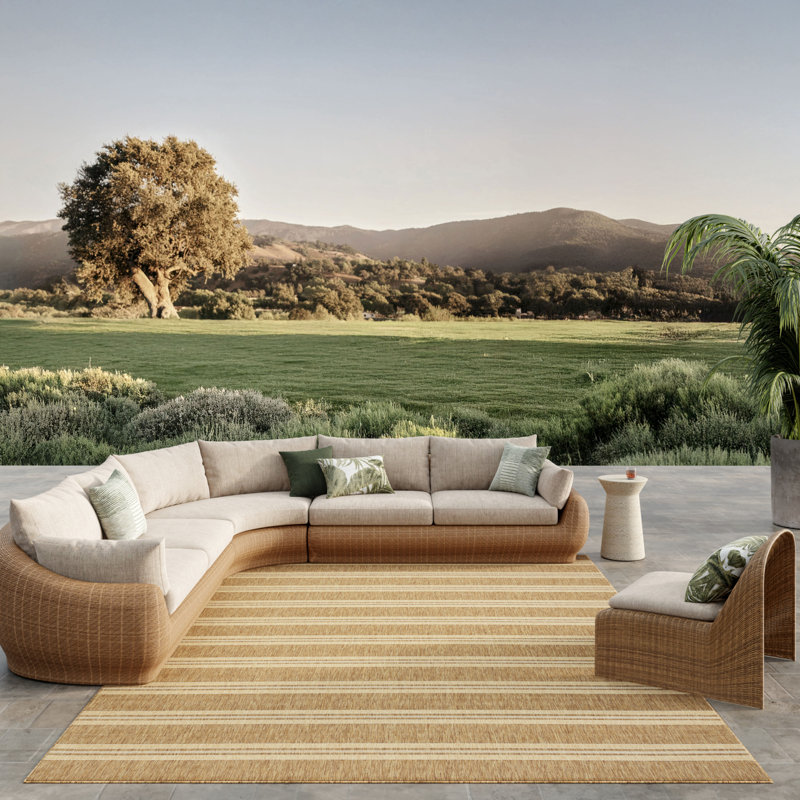 Tapis moderne Manderella, Naturel, Rectangle 9 pi x 12 pi