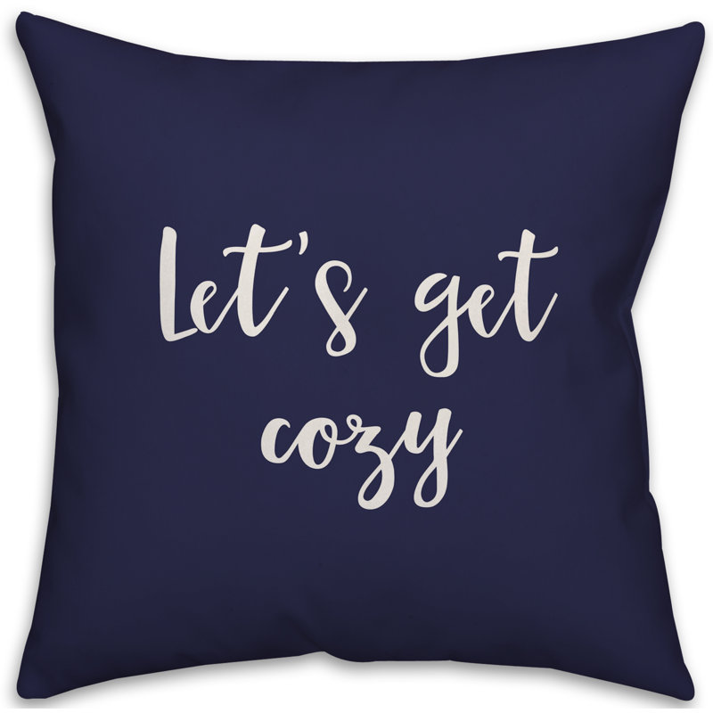 Reversible Throw Pillow, Navy, Throw Pillow