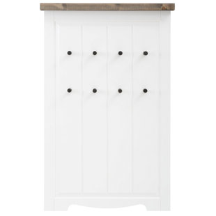 Solid Wood Wall 8 - Hook Coat Rack