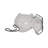 6" Ceramic Kitten with Glasses Figurine, Contemporary White and Black Standing Cat Decorative Accent