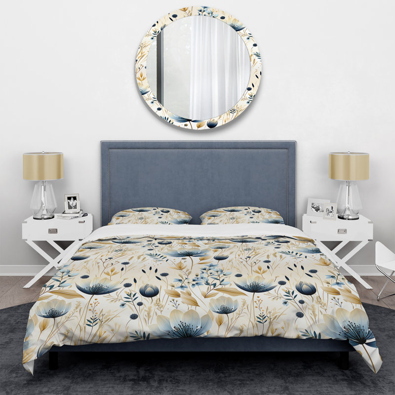 Ensemble de housse de couette Maizey, Housse de couette simple + 1 taie décorative stan