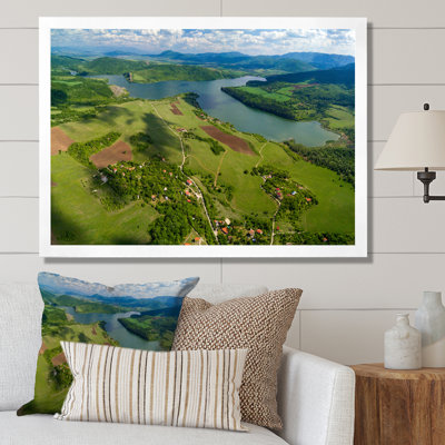 Reproduction d'art sur toile, vue aérienne de la rivière Alabama I
