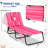 Beach Chaise Lounge Chair With Face Hole Pillows & 5-position Adjustable Backrest Light Pink