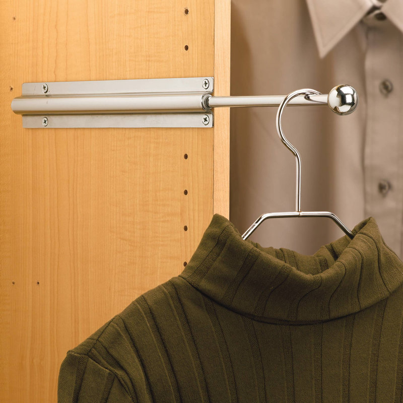 Tringle à vêtements en métal pour garde-robe de 6 po Rev-A-Shelf, chrome, CVL-12-CR (paquet de 4)