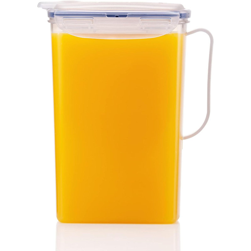 Carafe à eau avec poignée en plastique sans couvercle BPA avec couvercle rabattable Aqua