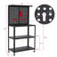 Établi 32/47 po avec panneau perforé, banc de travail en acier robuste de 200 lb avec outils de suspension