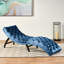 Chaise longue antique en velours bleu marine pour une expérience confortable avec base stable-345446704