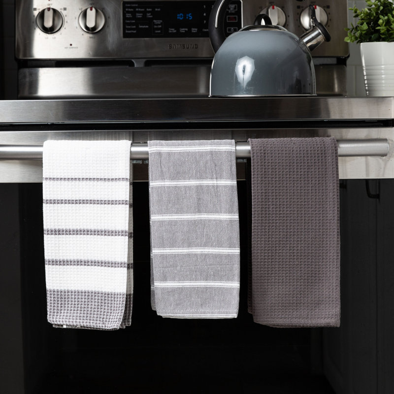 Serviette de thé Cannady, Gris, l 26 po x l 18 po