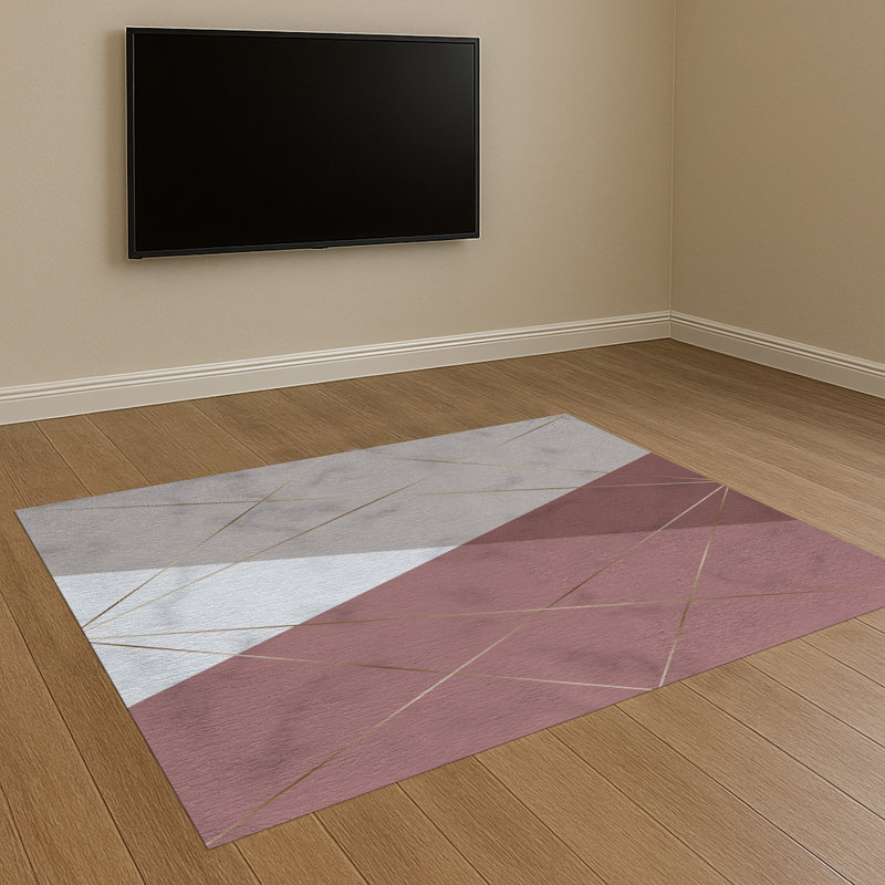 Geometric Area Rug, Rectangle 140 x 200 cm