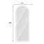 Miroir pleine longueur 65 po x 21 po à DEL arqué, à intensité variable, haute définition et antidéflagrant