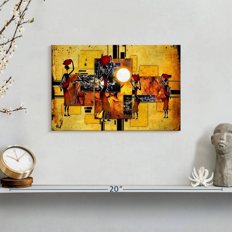 Leisha African Commune, 8" H x 12" W