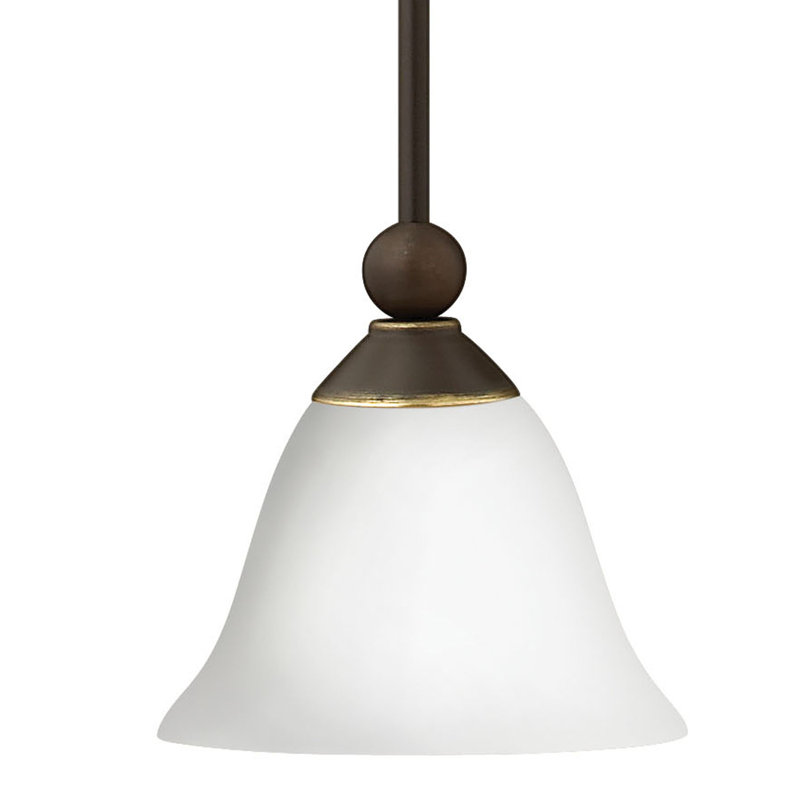 Olde Bronze Elegance 1-Light Pendant with Light Amber Seedy Glass