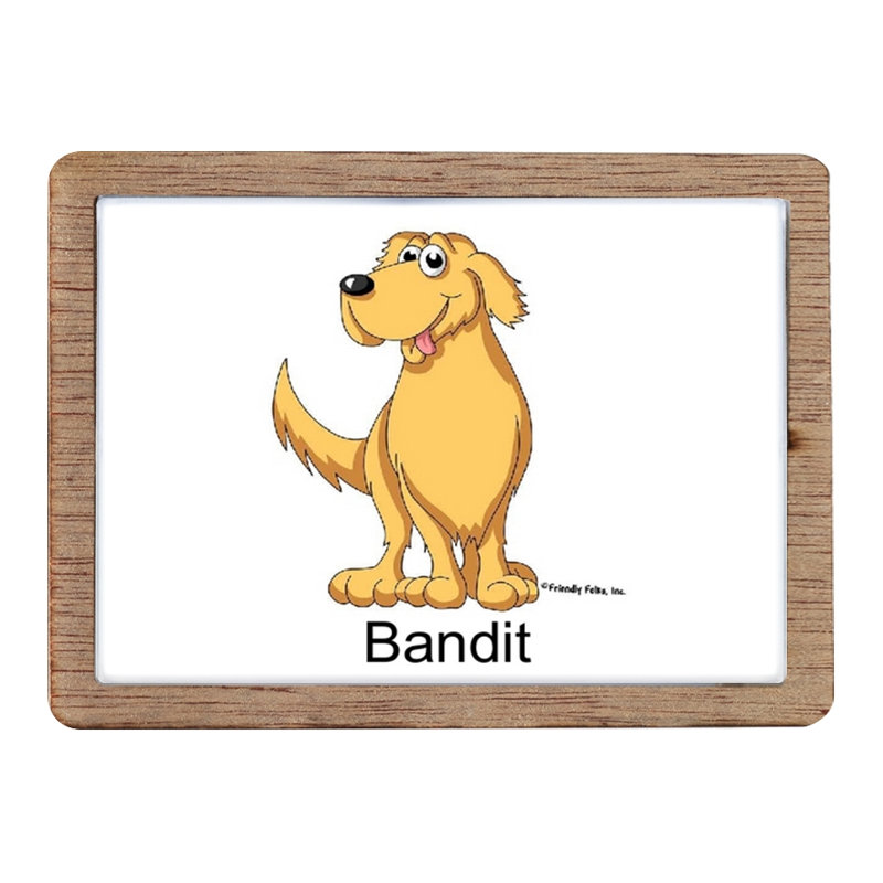 Magnet en bois personnalisé Golden Retriever - excellent cadeau!, Oui