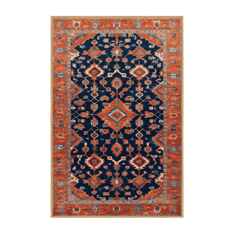 Tapis brun Tabriz lavable à la machine, Rectangle 4pi x 6 pi