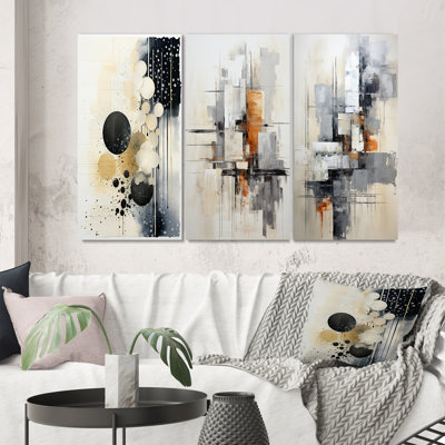 " Monochromatic Fusion " 3 - Pieces
