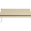 Auvent rétractable 12 'x 10', patio avec contrôle manuel, tissu 280 g / m², structure en aluminium, manivelle beige pour balcon et terrasse, stable-1179810636