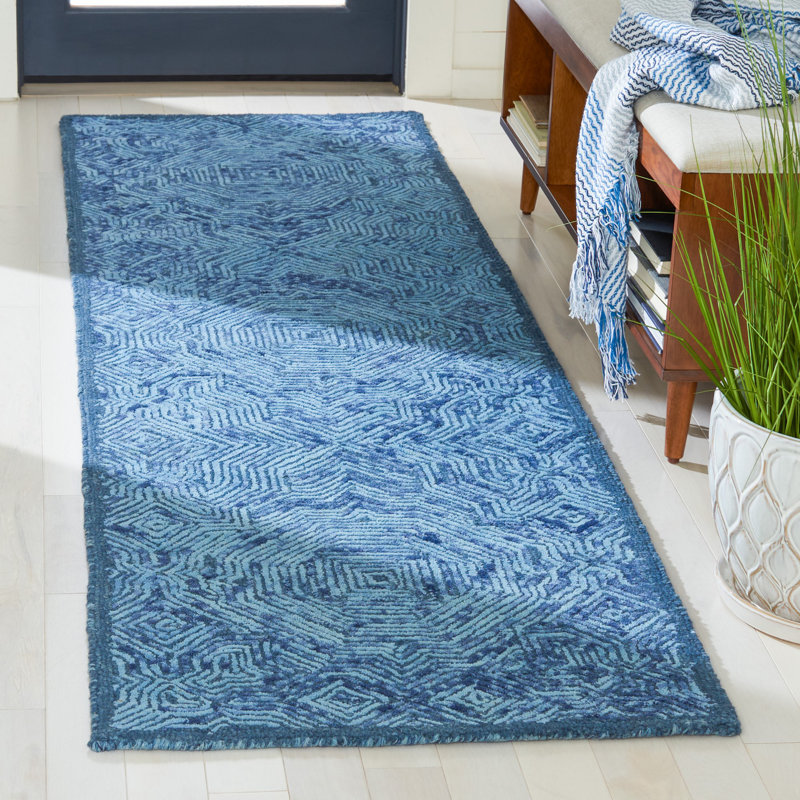 Ahmyah Hand Tufted Wool Abstract Rug, Round 6'