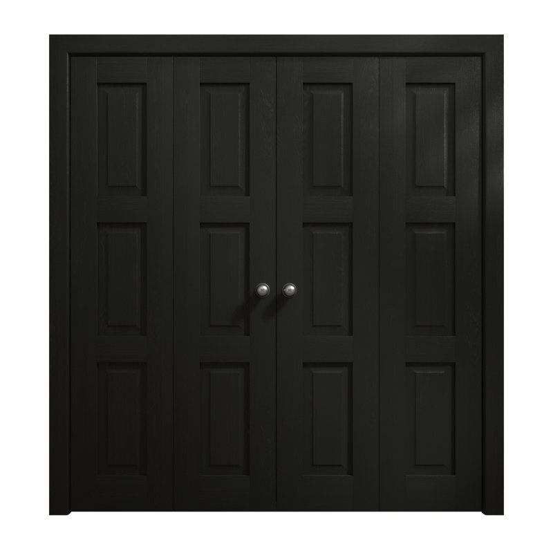 Portes coulissantes doubles pliantes | Ego 5010 | Ensemble de quincaillerie pour moulures robustes | Portes de garde-robe de chambre en bois massif