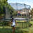 Springfree Trampoline Kids Jumbo Square Trampoline w/Safety Enclosure Net and SoftEdge Jump Bounce Mat-95126384