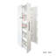 Rangement polyvalent et extensible pour garde-manger, organisateur avec portes en verre, largeur de 8,25 po, hauteur de 70,68 po, poids de 140,99 lb, blanc, panneau de particules + organisateur fonctionnel, armoire