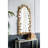 Golden Leaf Accented Decorative Arched Wall Mirror For Bedroom 51.5" X 29" With Embellishments Living Room