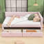 Lit de jour rembourré avec matelassage horizontal et deux tiroirs de rangement Cann-448687568