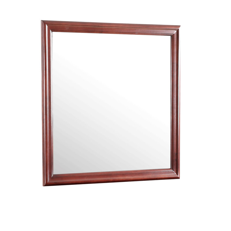 Miroir rectangulaire, cerise, 38 po x 38 po, Brun, Carrée