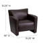 Chaise Hercules série LeatherSoft avec accoudoirs allongés Majesty Series-2041116437