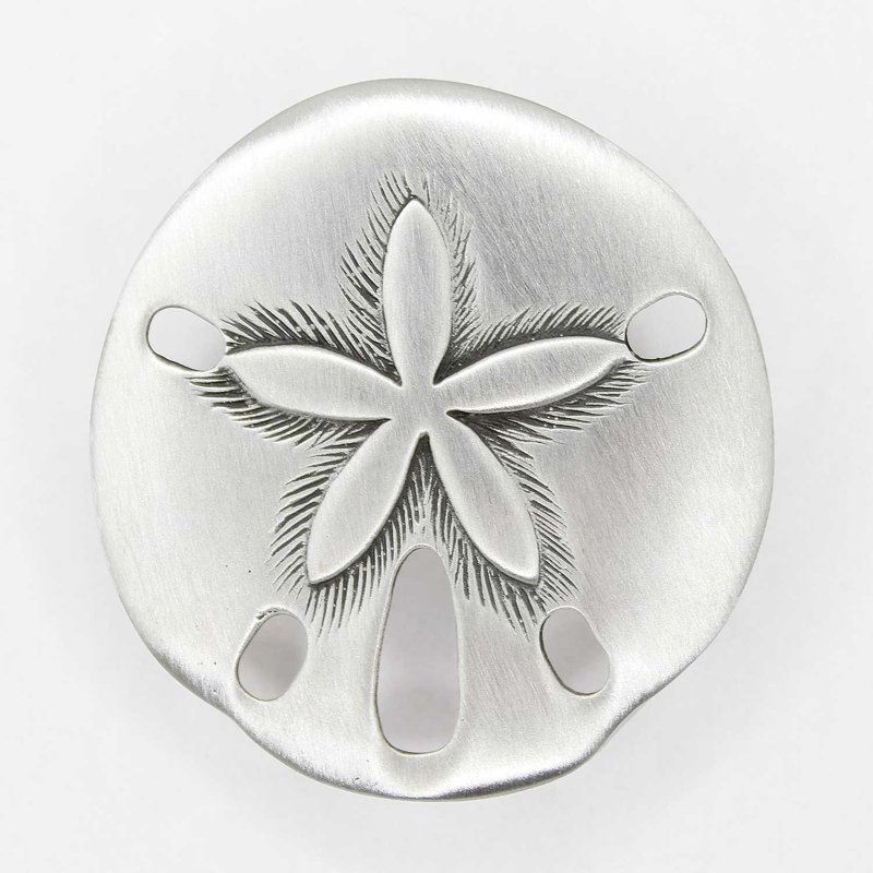 1 1/2" Sand Dollar Small Knob, Brushed Nickel, 1.5" L x 1.5" W, 2