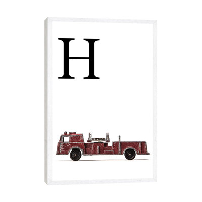 H Fire Engine Letter 1 Piece Wall Art on Canvas