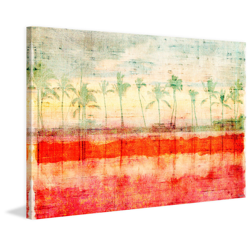 « palm beach » par parvez taj,, reproduction d’art sur toile tendue, 30 po x 45 po