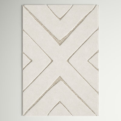 Nikki Geometric Shag Area Rug