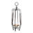 Open Aluminum Lantern 8.5" x 8.5" x 23" Silver /Gold-1725841579