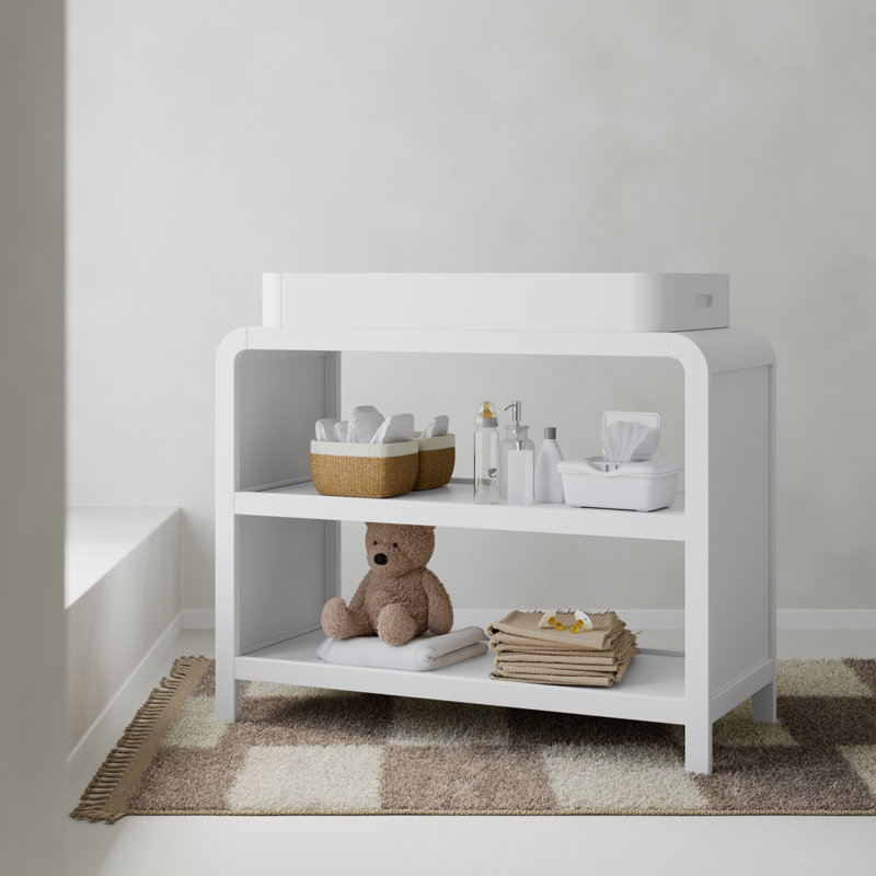 Table à langer avec plateau amovible Santos, Blanc