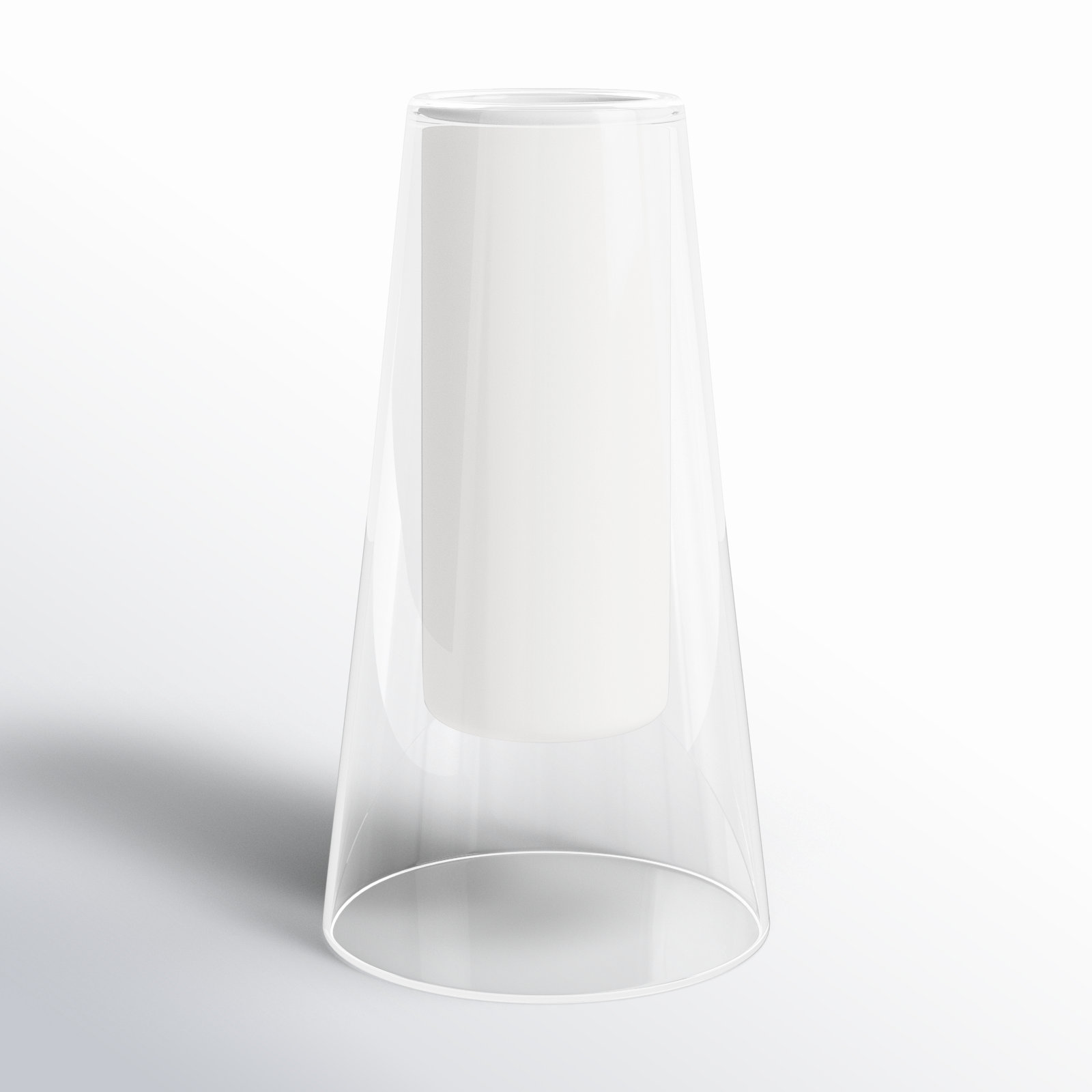 Armes Handmade Glass Table Vase, 7.25" H x 4" W x 4" D