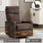 Heat Massage Manual Recliner Chair With Rocker And Swivel In Fabric For Living Room-1582214