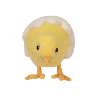 Hatching Egg Baby Spring Chick Easter Figurine - 4.5" - Yellow And White