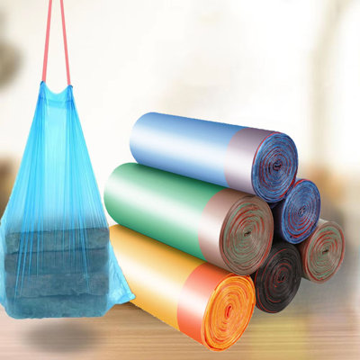 Thick Clear Trash Bags Odourless 5 Rolls/75 Trash Bags Colourful