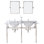 Embassy Stone Oval Console Bathroom Sink with Faucet and Overflow