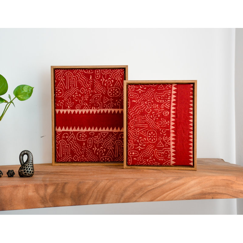 Block Print Wall Art, 13" H x 10" W