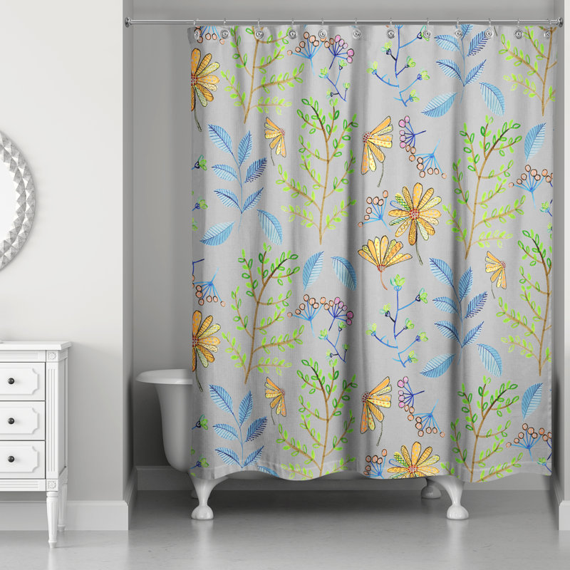 Rideau de douche Rushie, Gris